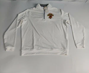 NWT Peter Millar Solid White 1/4 zip Performance Stretch Pullover Men's Sz M - Picture 1 of 6