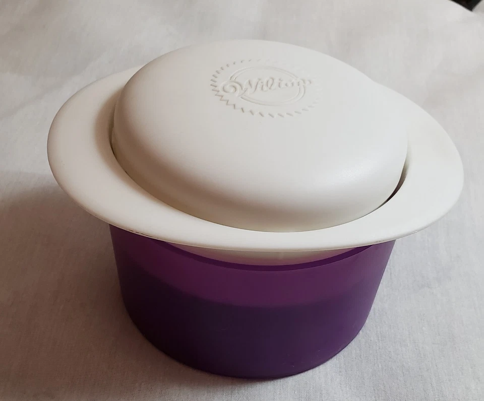 Wilton Mini-Pie Maker Kit 3 Molds in Purple & White Container Plastic 4X5" HW - Image 1 of 4