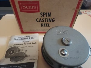 Vintage Sears Rehbock und Co. Fliegen Angelrolle Modell 535.31670 Box und Handbuch  - Bild 1 von 6