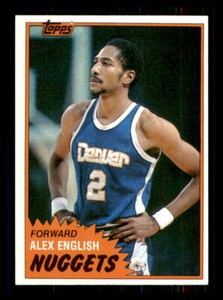 1981 Basketball Topps Alex English Denver Nuggets #W68