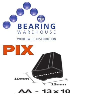 PIX AA SELECTIOM HEXAGONAL BELTS MOWER BELTS *Choose Size*