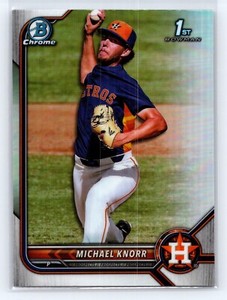 2022 Bowman Draft Michael Knorr 1st Chrome Refractor #BDC-120 Astros