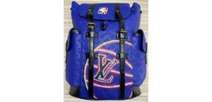 Louis Vuitton Blue Taurillon NBA Christopher Backpack MM - Picture 1 of 8