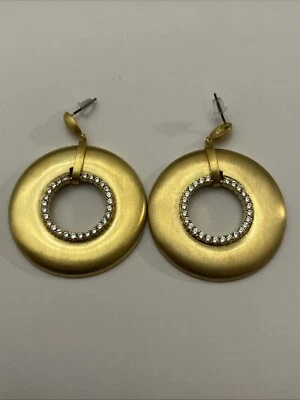 Pendientes Glow by Sheila Fajl Firmados - Tailandia - Tono Oro Cepillado - Post Foto 1 de 4