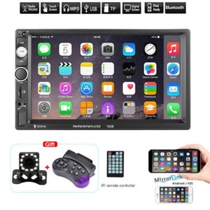 7" Double 2 DIN Car MP5 Player Bluetooth Touch Screen Stereo Radio With Camera