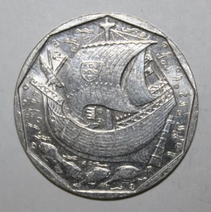 S4 - Portugal 50 Escudos 1999 Almost Unc. / Uncirculated Coin - Sailboat - Picture 1 of 2