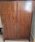 Vintage Stag Minstrel freestanding mahogany two door wardrobe