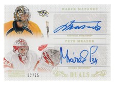 2013-14 National Treasures Dual Auto Gold #D-MM Marek Mazanec/Petr Mrazek 02/25
