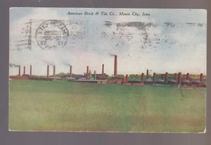 Mason City IOWA 1909 AMERICAN BRICK & TILE CO. Factory Kiln Kilns ADVERTISING - Picture 1 of 2