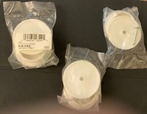 New Closet pole sockets white plastic with screws fits up to 1 3/8â€� rods 3 pair