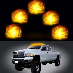 5X AMBER CAB MARKER ROOF RUNNING LIGHT +T10 XENON WHITE LED FOR FORD F-250 F-350 - Picture 1 of 19