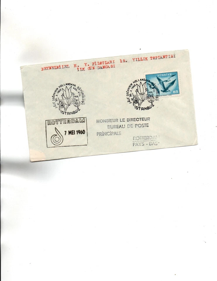Turkey 1 st Flight to Holland 30/3/1960 - Image 1 of 1