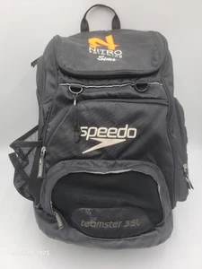 Speedo 35L Teamster Swim Large Backpack with Wet Compartment Black- Team Issued - Picture 1 of 7