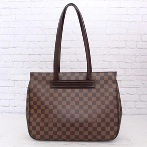 Louis Vuitton Parioli PM Damier Ebene Tote Shoulder Purse Brown Leather A2336 - Picture 1 of 11