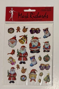 Pegatinas para álbumes de recortes de Navidad Mark Richards - Santas - 3 hojas nuevas en paquete - Imagen 1 de 4