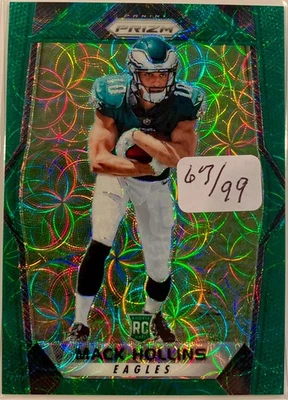 2017 Panini Prizm Rookies Green Scope Prizm /99 Mack Hollins #275 Rookie RC - Image 1 of 2