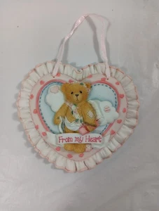 Cherished Teddies "From my Heart" Plakette Priscilla Hillman 1994 Enesco Valentine - Bild 1 von 5