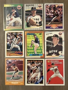 Nolan Ryan 9 Karten Lot. Verschiedene Mid-Career Spielerkarten. Houston Astros - Bild 1 von 1