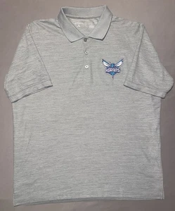 Antigua Golf Polo Herren Large Kurzarm CHARLOTTE HORNETS Grau - Bild 1 von 6