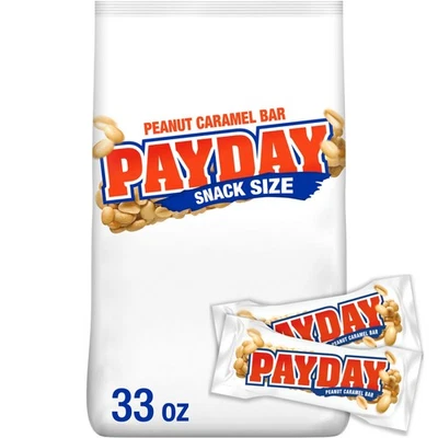 PAYDAY Peanut Caramel Snack Size, Candy Bulk Bag, 33 oz - Image 1 of 4