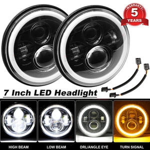 Par de faros LED redondos de 7 pulgadas de ajuste alto bajo Chevy 1967-1981 Camaro 75-1980 C10 - Imagen 1 de 12