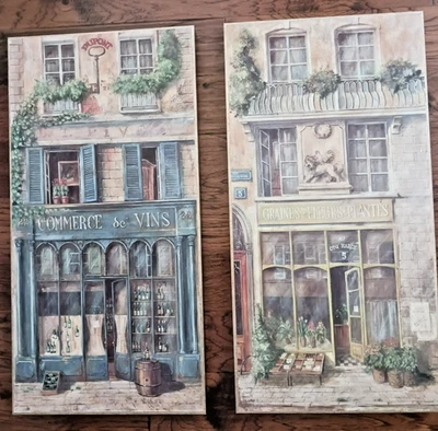 Par de impresiones de ARTISTA F. de Villeneuve, giclee, firmado, hecho en Canadá, 16" x 31" Foto 1 de 4