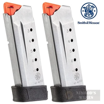 TWO S&W Smith & Wesson M&P 45 SHIELD .45 ACP 7-Round MAGAZINES 3005567 FAST SHIP - Image 1 of 4