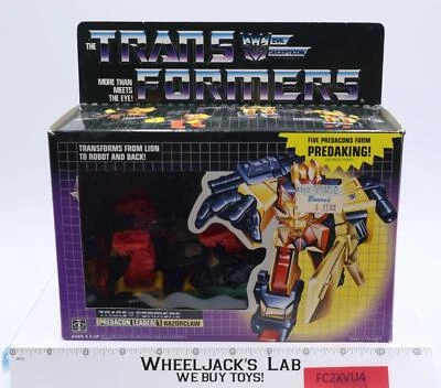 Razorclaw W/BOX METAL 100% Complete 1986 Vintage Hasbro G1 Transformers Figure - Image 1 of 4