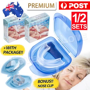 Anti Snore Stop Snoring Solution Sleep Apnea Mouthpiece Tray Stopper Mouthguard - Picture 1 of 12