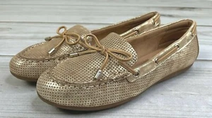 Mocassini slip on Comfortiva Mindy II scamosciati oro nuovi taglia 7,5 W platino nuovi senza scatola - Foto 1 di 7