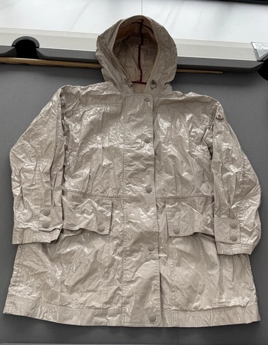 Giacca antipioggia Moncler beige Navet taglia 3 adatta UK 14 16 autentica