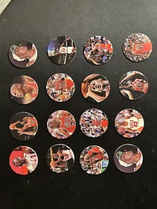 1995 Upper Deck NBA Michael Jordan Pogs Lot (15 Total) No Doubles Milk Caps - Picture 1 of 11