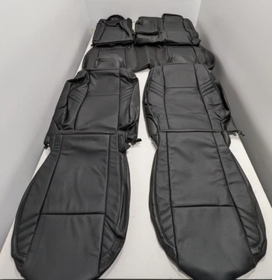 For Dodge Challenger SXT 2020-2023 Black Leather Interior Seat Covers LQ21 - Image 1 of 4