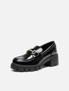 Dream Pairs Women Platform Chunky Loafers Low Heel Round Toe Casual Loafer Shoes - Picture 1 of 7