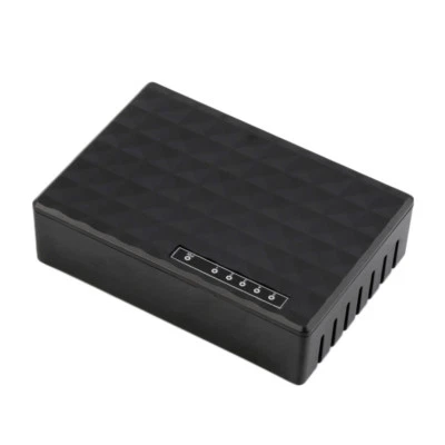 5 Ports 10/100Mbps Base Fast Ethernet Network Switch Hub Plastic Mini Desktop - Image 1 of 4