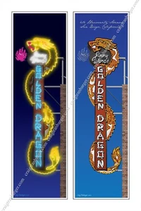 Neon,Sign,San Diego,Neighborhood,Travel,Golden Dragon,restaurant,Golden,Dragon - Picture 1 of 9