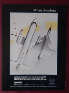 4/1987 PUB SAAB AIRCRAFT JAS 39 GRIPEN AVION SAAB SF 340 FLUGZEUG ORIGINAL AD - Imagen 1 de 1