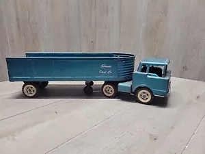 Vintage Structo Steel Co. Pressed Steel Semi Truck & Trailer - Picture 1 of 12