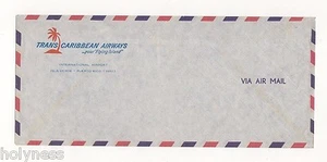 VINTAGE UNUSED ENVELOPE / TRANS CARIBBEAN AIRWAYS / PUERTO RICO / 1970's - Picture 1 of 1