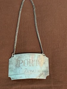 British Airways Concorde Sterling Silver PORT Decanter Hang Tags - Picture 1 of 6