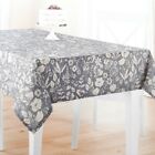 Fabric Tablecloth Spring Floral Flowers Gray 70 Inch Round