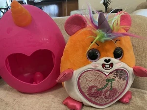 Zuru Rainbowcorns Sequins Heart Cherries Plush Orange Hamster With Surprise Egg - Picture 1 of 5