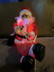 Fiber Optic Climbing Santa 2 Foot Color Changing.  - Picture 1 of 9