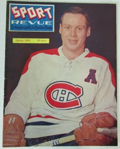 Sport Revue Magazine enero 1959 Tom Johnson Montreal Canadiens Cubierta 147076 - Imagen 1 de 1