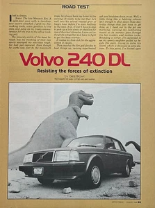Essai routier Volvo 240 DL 1986 3 pages photos spécifications info - Photo 1/3