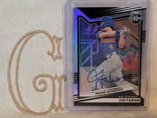 Jud Fabian, Orioles, 2022 Elite Extra Edition Prime Numbers on Card Auto #d/61🇬