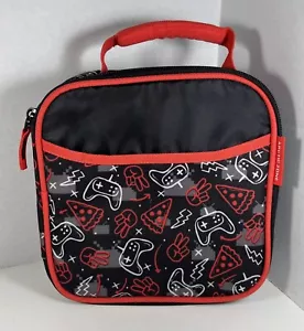 Arctic Zone Lunch Bag Pocket Microban PBA Free Pizza Game Controller Black Red - Picture 1 of 13