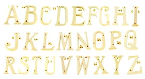 100 MM (4Inch) Alphabet AtoZ brass Letter Design Door House Address With 2Screws - Picture 1 of 56