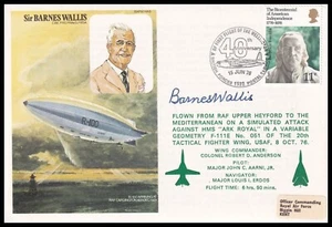 Inventor de bombas rebotantes Dam Busters SIR BARNES WALLIS CBE firmado por su propia cubierta de la RAF - Imagen 1 de 5