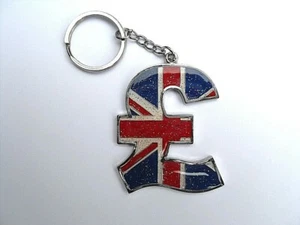 Jubilee Union Jack Keyring Pound Sign Shaped, Made of Metal - Picture 1 of 1